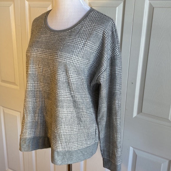 Cable & Gauge Gray & White Plaid Long Sleeve Shirt Size Large - Picture 3 of 12